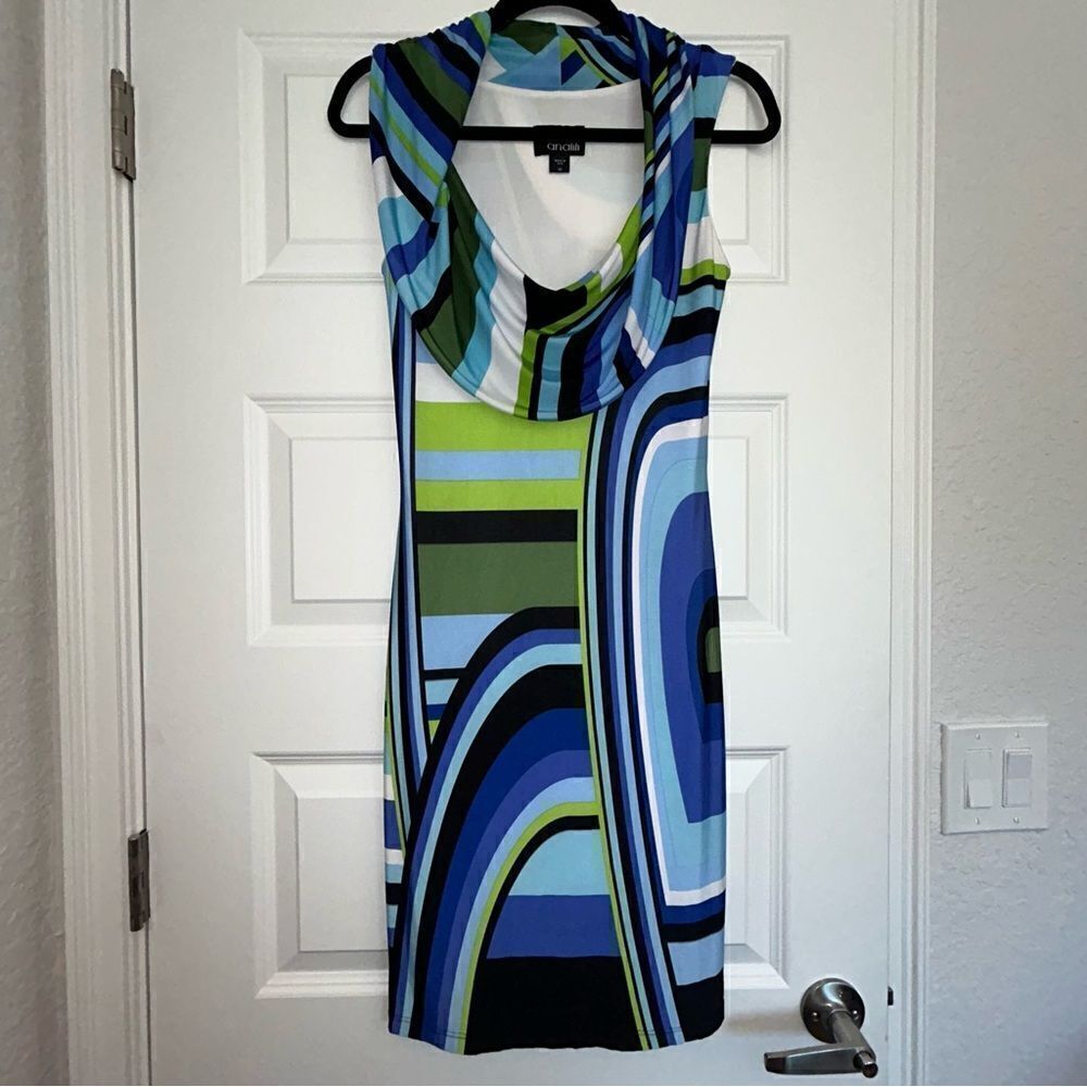 Analili Cowlneck Sleeveless Bodycon Dress